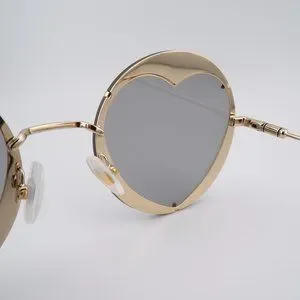 Carolina Herrera Heart Cut Out Shades, Round Rimless Stainless Steel Unique Y2K Carolina Herrera | Accessories | Carolina Herrera Heart Cut  main image 2